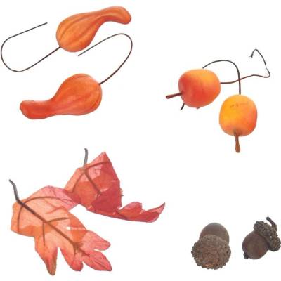 Podzimní přízdoby X5527 - 1,7-6,5 x 1,5-2,5 x 2-8,5 cm