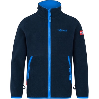 TROLLKIDS Детско поларено яке Trollkids Kid's Storfjord Jacket Fleece jacket - Navy / Medium Blue - размер 92 (EU) (703-4008-0511)