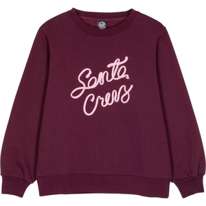 Santa Cruz Дамски пуловер Santa Cruz Women's Ribbon Script Front Crew Jumper - Dark Cherry - размер 12 (UK) (117-3320-0114)