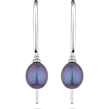 Image 1 of Swan Сребърни обици със сладководни черни перли CAA091EB Swan