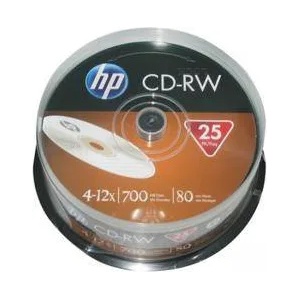 HP CD-RW HP (Hewlett Pacard) 80min. / 700mb. 12X - 25 бр. в шпиндел