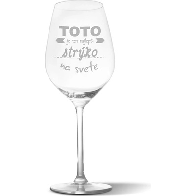 Sablio Pohár na víno Toto je ten najlepší strýko na svete 490 ml