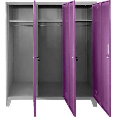 Carmen Метален шкаф Carmen CR-1604-3 JZ - сив / светлолилав (3580175_6)