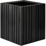 SQUARELY Самонаторяваща се саксия за цветя GrowBIG черно-пепелява (104-2A3)