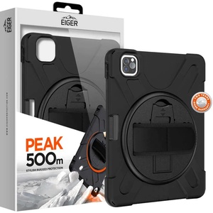 Eiger Peak 500m Case - удароустойчив хибриден кейс от най-висок клас за iPad Pro 11 (2021), iPad Pro 11 (2020), iPad Pro 11 (2018), iPad Air 4 (2020) (черен)