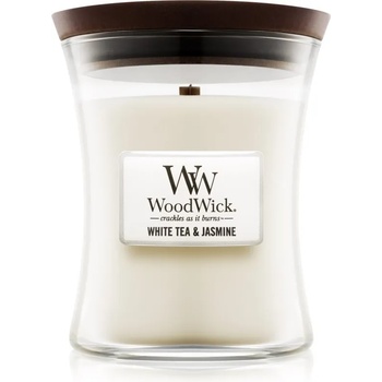 Image 1 of WoodWick White Tea & Jasmine ароматна свещ с дървен фитил 275 гр