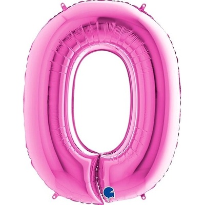 Grabo BALÓNEK FÓLIOVÝ číslo 0 růžový s puntíky 102 cm