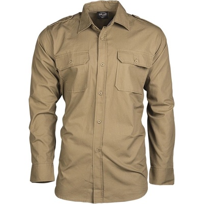 Košeľa Mil-Tec US army na gombíky coyote brown