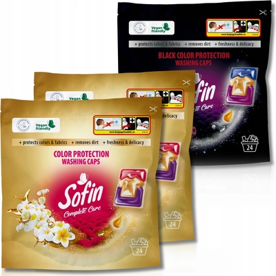 Sofin Complete Care Kapsule na pranie čiernej a farby mix 72 PD