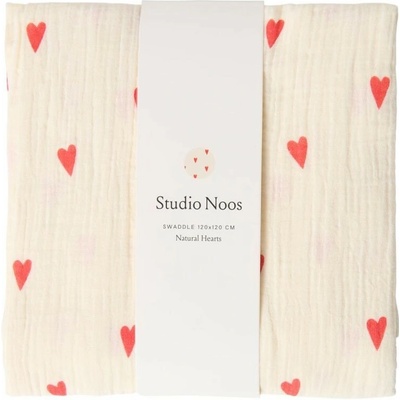 Studio Noos Zavinovací plena Beige Hearts