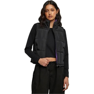 Urban classics Елек Urban classics Reversible Cropped Puffer vest - Black (Black / Real Violet)