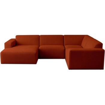 Scandic Ъглов диван от букле в тухлен цвят ("U" форма) Roxy - Scandic (U corner Left CM 31brick)
