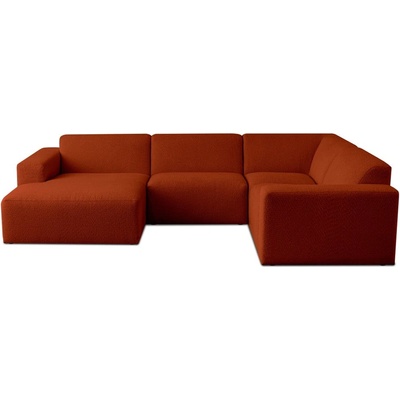 Scandic Ъглов диван от букле в тухлен цвят ("U" форма) Roxy - Scandic (U corner Left CM 31brick)