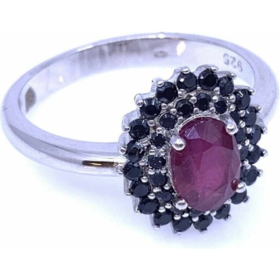 Šperky Jan Kos jewellery Stříbrný prsten s rubínem 12126980