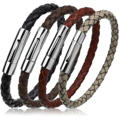 Šperky4U kožený splétaný NR1156-K-22