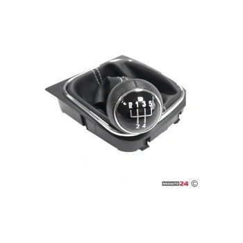 Paolo Топка за скоростен лост с маншон съвместима с Golf V/VI (03-12) с 5 скорости - бял конец