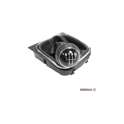 Paolo Топка за скоростен лост с маншон съвместима с Golf V/VI (03-12) с 5 скорости - бял конец