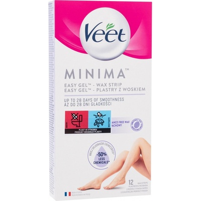Veet Minima Hypoalergenní voskové pásky na nohy a tělo 12 ks