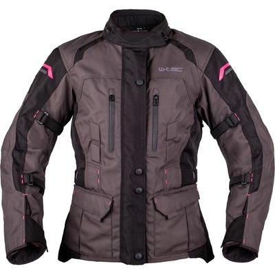 W-Tec Дамско мото яке W-TEC Barbata - Черен-Сив-Розов černo-šedo-růžová XL (28827-XL)