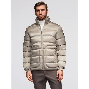 Ombre Clothing Мъжко стегнато яке с лъскав финиш и стояло - светлосиво V5 OM-JALP-0218 Ombre Clothing Ombre Clothing | Siv | МЪЖЕ | S