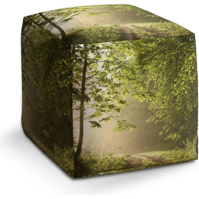 Sablio Taburet Cube Lesní cesta: 40x40x40 cm