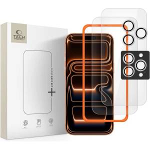 Tech-Protect Szklo hartowane tech-protect easy set+ 3-pack iphone 16 pro / 17 pro clear (5906302319282)