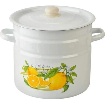 idilia 26 см (12 л. ) емайлирана тенджера с метален капак idilia разцветка Лимон