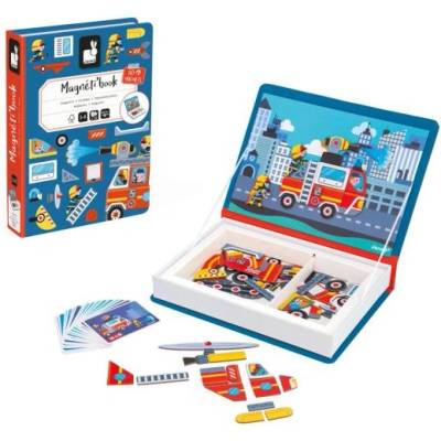 Janod Magnetibook Пожарникари Магнитна книга за деца