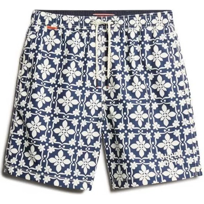 Superdry Бански гащета Superdry Tile Print 16´´ swimming shorts - Blue (Navy Tala Tile)