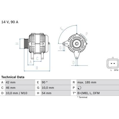 Generátor BOSCH 0 986 080 190