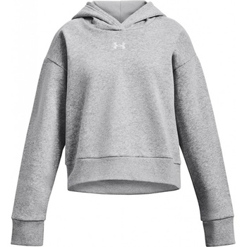 Under Armour Rival Fleece Crop Hoodie K 1379517-012 šedá
