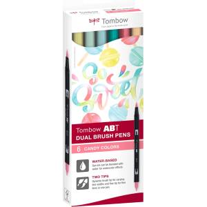 Tombow Маркер ABT Dual Brush 6C-4 Candy картон (6) (ABT-6C-4)