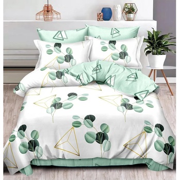 Image 1 of EmonaMall Двулицево спално бельо с ластик EmonaMall, 6 части - Модел S14989 (S14989-66666e)