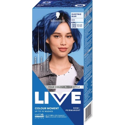 Schwarzkopf Live Ultra Brights or Pastel barva na vlasy 095 Electric Blue