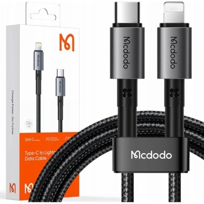 Mcdodo CA-2850 USB-C k Lightning, 36W, 1,2m, črený