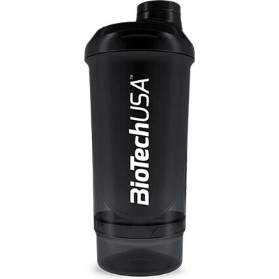 Šejker compact čierny 500 ml + 150 ml - BioTech USA