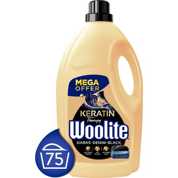 Woolite Keratin Therapy Течен перилен препарат за тъмни дрехи 4, 5L - 75 изпирания (3283891)