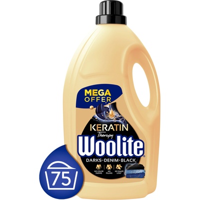Woolite Keratin Therapy Течен перилен препарат за тъмни дрехи 4, 5L - 75 изпирания (3283891)
