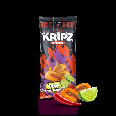 HOT CHIP Kripz Corn Snack Fuego Chilli and Lime 30 g