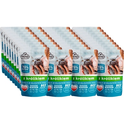 Frendi kúsky v jemnej omáčke s králikom pre mačky 40x100 g