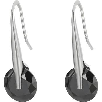 HARAHU Обеци br-20665 - Сребриста / Черна kp20665 (br-20665)