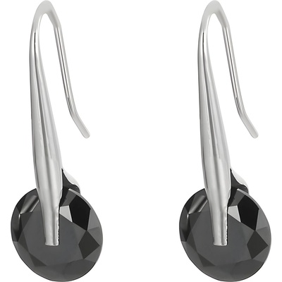 HARAHU Обеци br-20665 - Сребриста / Черна kp20665 (br-20665)