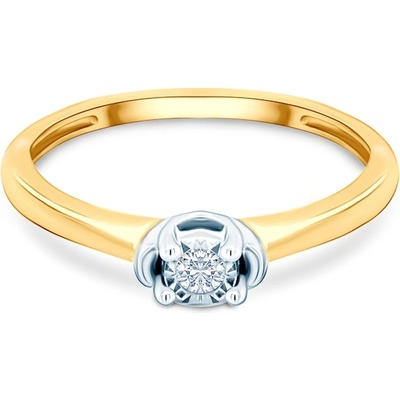 SAVICKI Годежен пръстен savicki: двуцветно злато, диамант