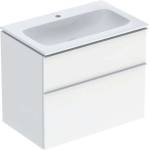 Geberit iCon - Шкаф с мивка, 75x48x63 cm, 2 чекмеджета, гланцово бяло 502.336. 01.1 (502.336.01.1)