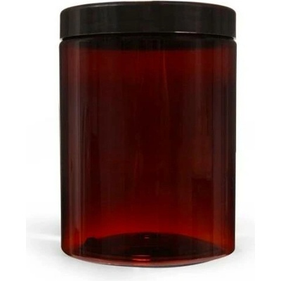 Farm.inc Plastová dóza hnědá 1000 ml s černým uzávěrem