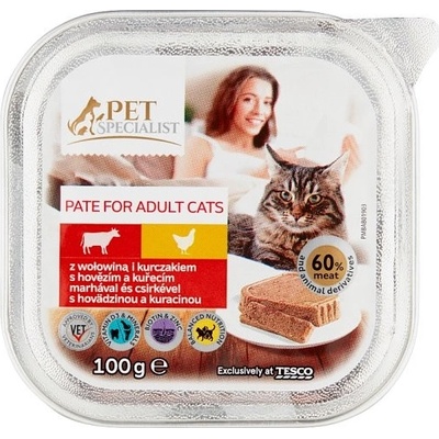 Tesco Pet Specialist Paštéta s hovädzinou a kuracinou 100 g