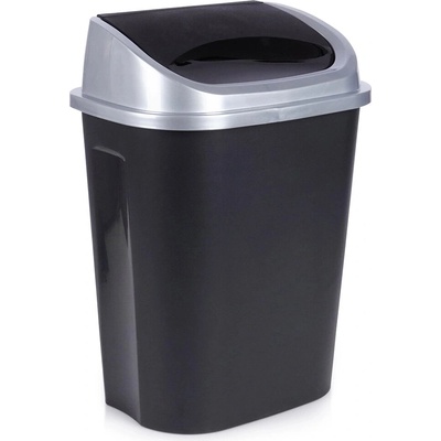 Vilde Plastový odpadkový kôš so sklopným vekom 25 l, čierny