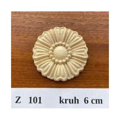 Ann Zeng Dřevěný ornament Z101 6 cm barva přírodní 1 ks