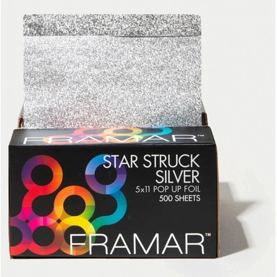 FRAMAR Star Struck Silver alu-fólia so špeciálnym povrchom 500 listov šírka 13 cm x dĺžka 28 cm