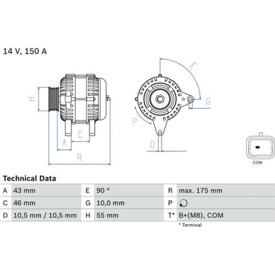 generátor BOSCH 0 986 082 240